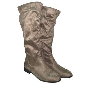 Kelly & Katie Suede Lilyana Slouchy Tall Boot tan Size 8